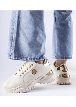 Beżowe sneakersy na masywnej podeszwie Arpaia ze sklepu gemre w kategorii Buty sportowe damskie - zdjęcie 167847366