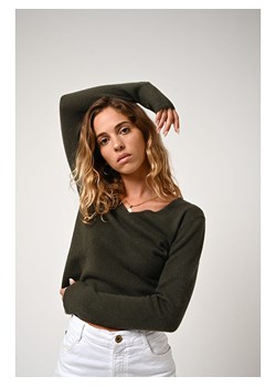 AUTHENTIC CASHMERE Kaszmirowy sweter &quot;Galise&quot; w kolorze khaki ze sklepu Limango Polska w kategorii Swetry damskie - zdjęcie 167847525