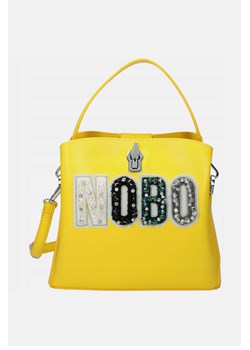 Żółta torebka do ręki Nobo z logo ze sklepu NOBOBAGS.COM w kategorii Listonoszki - zdjęcie 167849248