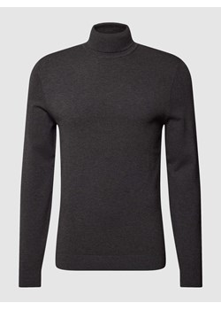 Sweter z wywijanym kołnierzem z efektem melanżu ze sklepu Peek&Cloppenburg  w kategorii Swetry męskie - zdjęcie 167850279