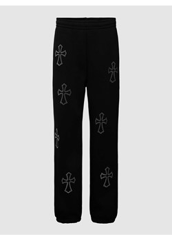 Spodnie dresowe CRUCIFIX BLING z kamieniami stras ze sklepu Peek&Cloppenburg  w kategorii Spodnie damskie - zdjęcie 167851576