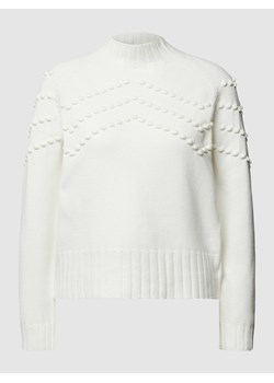 Sweter z dzianiny z ozdobnym obszyciem ze sklepu Peek&Cloppenburg  w kategorii Swetry damskie - zdjęcie 167851909