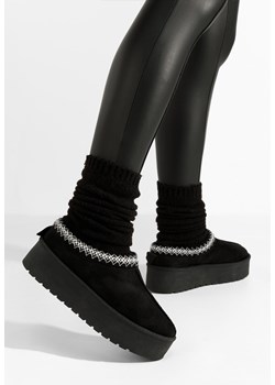 Czarne klapki na platformie Comfy ze sklepu Zapatos w kategorii Klapki damskie - zdjęcie 167851959