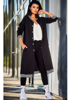 Długa bluza damska czarna A612, Kolor czarny, Rozmiar L/XL, Awama ze sklepu Primodo w kategorii Bluzy damskie - zdjęcie 167853619