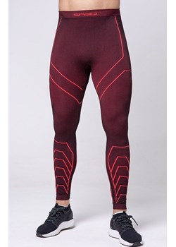 Termoaktywne legginsy męskie czarno-czerwone Rapid, Kolor czarno-czerwony, Rozmiar L, Spaio ze sklepu Primodo w kategorii Spodnie męskie - zdjęcie 167853728