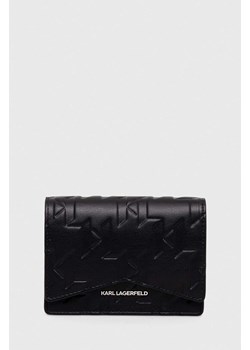 Karl Lagerfeld portfel damski kolor czarny ze sklepu ANSWEAR.com w kategorii Portfele damskie - zdjęcie 167863725
