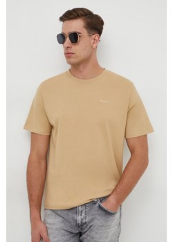 Pepe Jeans t-shirt bawełniany Connor kolor beżowy ze sklepu ANSWEAR.com w kategorii T-shirty męskie - zdjęcie 167865666