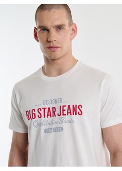 Koszulka męska bawełniana z nadrukiem biała Messeret 100 ze sklepu Big Star w kategorii T-shirty męskie - zdjęcie 167868026