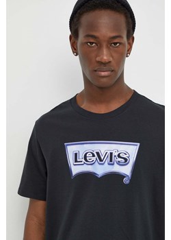 Levi&apos;s t-shirt bawełniany męski kolor czarny z nadrukiem ze sklepu ANSWEAR.com w kategorii T-shirty męskie - zdjęcie 167871275