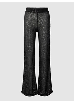 Spodnie materiałowe z cekinowym obszyciem model ‘ANA’ ze sklepu Peek&Cloppenburg  w kategorii Spodnie damskie - zdjęcie 167871847