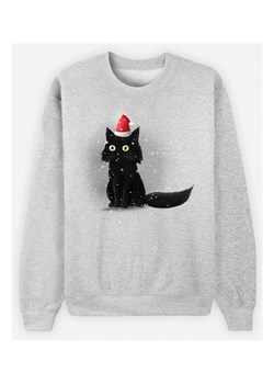 WOOOP Bluza "Christmas Cat" w kolorze szarym ze sklepu Limango Polska w kategorii Bluzy damskie - zdjęcie 167875207