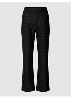 Spodnie o skróconym kroju z graficznym wzorem model ‘MACY’ ze sklepu Peek&Cloppenburg  w kategorii Spodnie damskie - zdjęcie 167876279