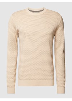 Sweter z dzianiny z okrągłym dekoltem model ‘EATLAS’ ze sklepu Peek&Cloppenburg  w kategorii Swetry męskie - zdjęcie 167876617