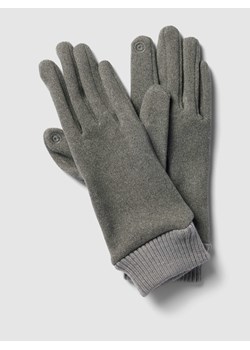 Rękawiczki z prążkowanymi wykończeniami ze sklepu Peek&Cloppenburg  w kategorii Rękawiczki damskie - zdjęcie 167876719