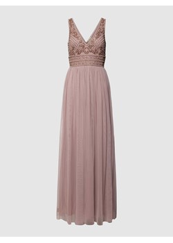 Sukienka wieczorowa z obszyciem ozdobnymi perełkami i kamieniami ze sklepu Peek&Cloppenburg  w kategorii Sukienki - zdjęcie 167876919