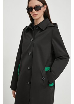 Lauren Ralph Lauren płaszcz damski kolor czarny przejściowy ze sklepu ANSWEAR.com w kategorii Płaszcze damskie - zdjęcie 167882425