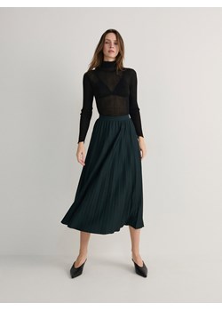 Reserved - Plisowana spódnica - ciemnozielony ze sklepu Reserved w kategorii Spódnice - zdjęcie 167888197