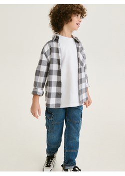 Reserved - Flanelowa koszula regular fit - ciemnoszary ze sklepu Reserved w kategorii Koszule chłopięce - zdjęcie 167888218