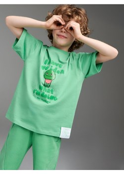 Sinsay - Koszulka z nadrukiem - zielony ze sklepu Sinsay w kategorii T-shirty chłopięce - zdjęcie 167888647