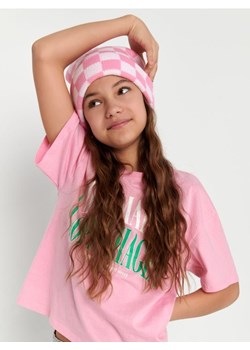 Sinsay - Koszulka z nadrukiem - różowy ze sklepu Sinsay w kategorii Bluzki dziewczęce - zdjęcie 167888655