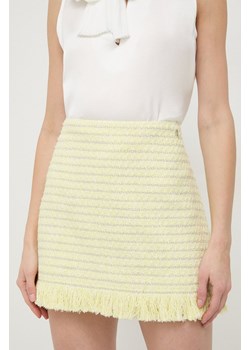 Twinset spódnica kolor żółty mini prosta ze sklepu ANSWEAR.com w kategorii Spódnice - zdjęcie 167888899