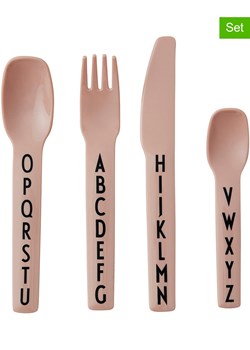Design Letters 4-częsciowy zestaw sztućców w kolorze jasnoróżowym ze sklepu Limango Polska w kategorii Akcesoria kuchenne - zdjęcie 167891109