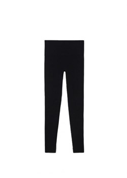 Cropp - Czarne prążkowane legginsy - czarny ze sklepu Cropp w kategorii Spodnie damskie - zdjęcie 167898635