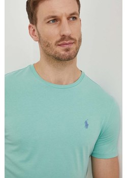 Polo Ralph Lauren t-shirt bawełniany kolor zielony ze sklepu ANSWEAR.com w kategorii T-shirty męskie - zdjęcie 167899567