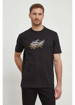 Paul&amp;Shark t-shirt bawełniany męski kolor czarny z nadrukiem 24411041 ze sklepu ANSWEAR.com w kategorii T-shirty męskie - zdjęcie 167899928