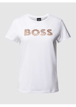 T-shirt z detalem z logo model ‘Eventsa’ ze sklepu Peek&Cloppenburg  w kategorii Bluzki damskie - zdjęcie 167902285