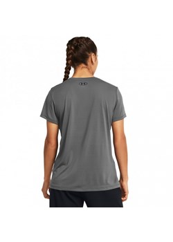 Damska koszulka treningowa Under Armour UA Tech SSV- Solid - szara ze sklepu Sportstylestory.com w kategorii Bluzki damskie - zdjęcie 167902558