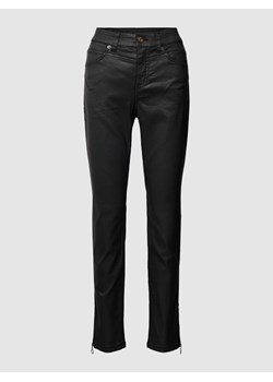 Spodnie skórzane o kroju slim fit z kieszeniami z tyłu model ‘RICH’ ze sklepu Peek&Cloppenburg  w kategorii Spodnie damskie - zdjęcie 167924787