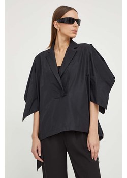 MMC STUDIO bluzka damska kolor czarny gładka ze sklepu ANSWEAR.com w kategorii Bluzki damskie - zdjęcie 167927915