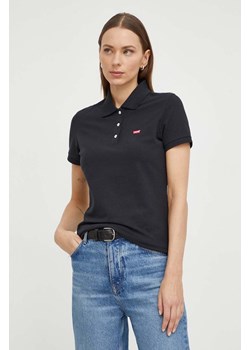 Levi&apos;s polo damski kolor czarny ze sklepu ANSWEAR.com w kategorii Bluzki damskie - zdjęcie 167928297