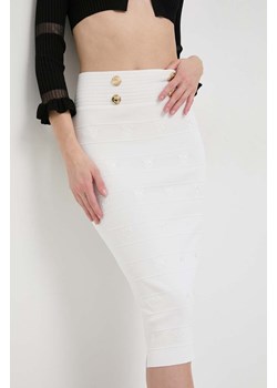 Pinko spódnica kolor biały midi ołówkowa 102883.A1LK ze sklepu ANSWEAR.com w kategorii Spódnice - zdjęcie 167928329
