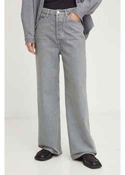 Samsoe Samsoe jeansy SHELLY damskie kolor szary F23400107 ze sklepu ANSWEAR.com w kategorii Jeansy damskie - zdjęcie 167928365