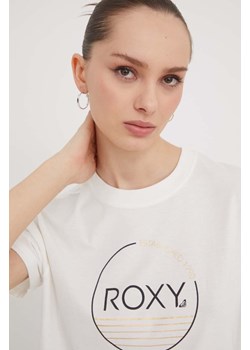 Roxy t-shirt bawełniany damski kolor biały ERJZT05698 ze sklepu ANSWEAR.com w kategorii Bluzki damskie - zdjęcie 167928545