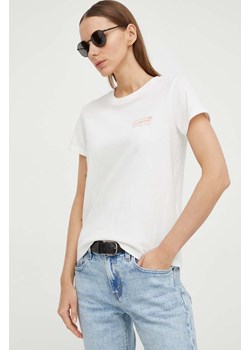Levi&apos;s t-shirt bawełniany damski kolor biały ze sklepu ANSWEAR.com w kategorii Bluzki damskie - zdjęcie 167928596