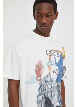Iceberg t-shirt męski kolor biały z nadrukiem ze sklepu ANSWEAR.com w kategorii T-shirty męskie - zdjęcie 167928616