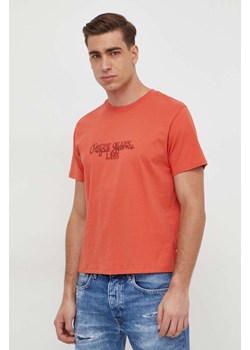 Pepe Jeans t-shirt bawełniany Chris męski kolor pomarańczowy z nadrukiem ze sklepu ANSWEAR.com w kategorii T-shirty męskie - zdjęcie 167928646