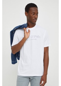 Marc O&apos;Polo t-shirt bawełniany 2-pack męski kolor granatowy z nadrukiem 421205809104 ze sklepu ANSWEAR.com w kategorii T-shirty męskie - zdjęcie 167928705