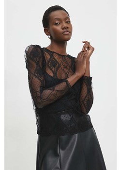 Answear Lab bluzka damska kolor czarny gładka ze sklepu ANSWEAR.com w kategorii Bluzki damskie - zdjęcie 167928796
