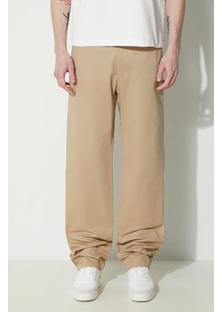 A.P.C. spodnie bawełniane Pantalon Chuck kolor beżowy proste COGEW.H08408.BAA ze sklepu PRM w kategorii Spodnie męskie - zdjęcie 167930135