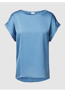 Bluzka z krótkim rękawem i zakładkami w jednolitym kolorze ze sklepu Peek&Cloppenburg  w kategorii Bluzki damskie - zdjęcie 167930438