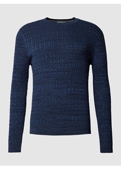Sweter z dzianiny z fakturowanym wzorem ze sklepu Peek&Cloppenburg  w kategorii Swetry męskie - zdjęcie 167930948