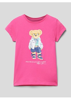 T-shirt z nadrukowanym motywem model ‘BEARCN’ ze sklepu Peek&Cloppenburg  w kategorii Bluzki dziewczęce - zdjęcie 167930949