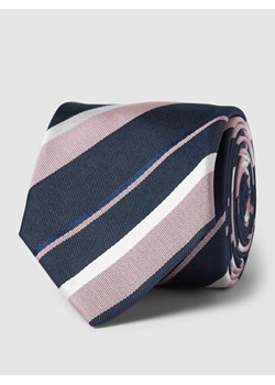 Krawat jedwabny ze wzorem w paski ze sklepu Peek&Cloppenburg  w kategorii Krawaty - zdjęcie 167931035