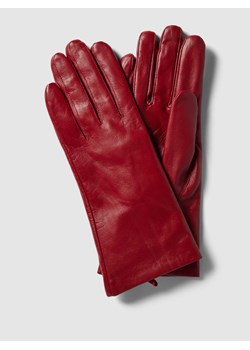 Rękawiczki skórzane ze skóry jagnięcej nappa w kolorze granatowym ze sklepu Peek&Cloppenburg  w kategorii Rękawiczki damskie - zdjęcie 167931396