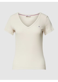 T-shirt z detalem z logo ze sklepu Peek&Cloppenburg  w kategorii Bluzki damskie - zdjęcie 167931769