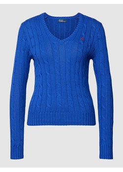 Sweter z dzianiny z wzorem warkocza ze sklepu Peek&Cloppenburg  w kategorii Swetry damskie - zdjęcie 167932265